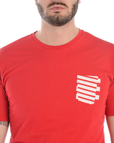 Maglia T-shirt Daniele Alessandrini XL Rosso in Cotone - Stile e Comfort Senza Tempo