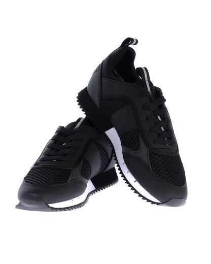 Sneakers Nero Emporio Armani EA7 con Logo Stampato e Suola Rimovibile