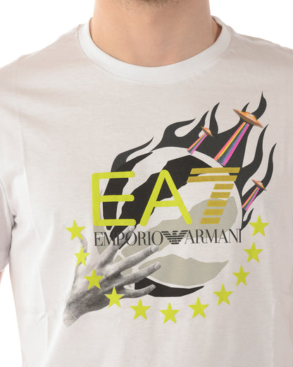 T-shirt stampata Emporio Armani EA7 - Bianco Scuro - mem39