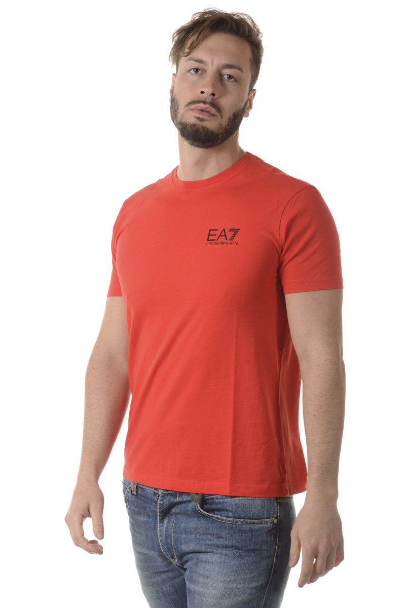 T-shirt Emporio Armani EA7 Rosso con Logo EA7 - mem39