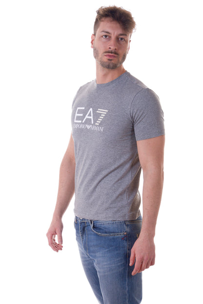 T-shirt Emporio Armani EA7 in Cotone ed Elastan Blu - mem39