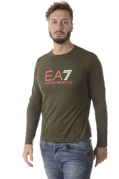 Maglietta EA7 Verde Militare XL con Maniche Lunghe