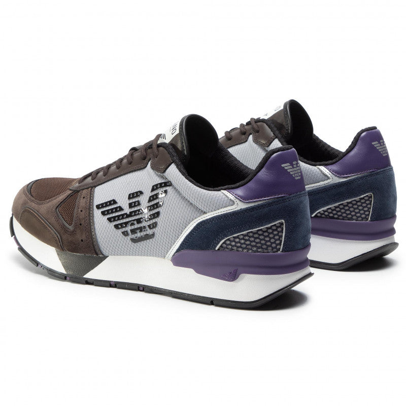 Scarpe Sneakers Emporio Armani Blu e Marrone 41.5 - mem39