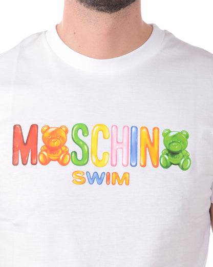 Felpa Moschino Swim Grigia in Cotone Classic