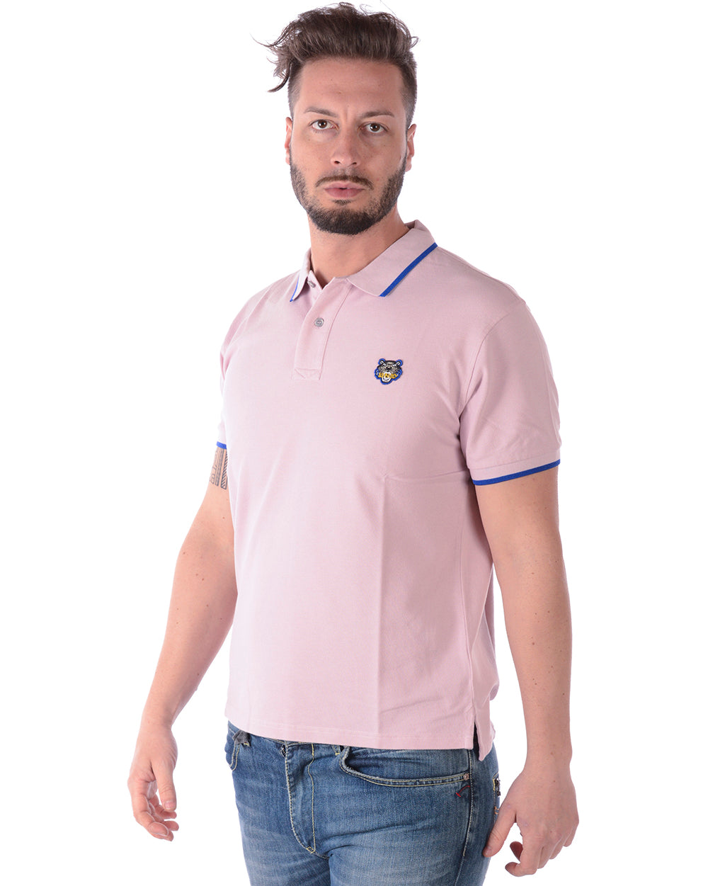 Polo Kenzo Rosa Arancione Ricamato XXXL