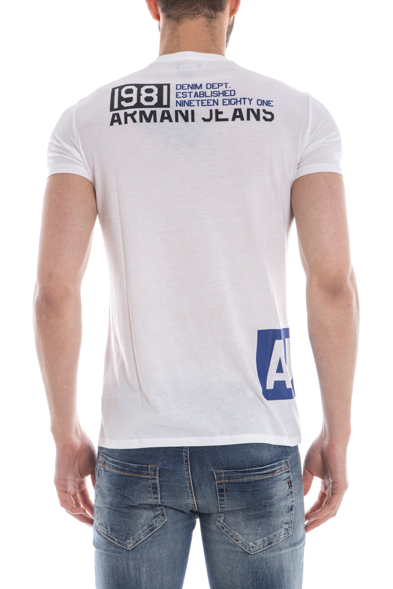 Maglietta Armani Jeans Blu Cotone XXL - mem39