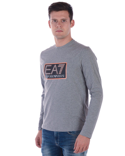T-shirt EA7 Blu Manica Lunga