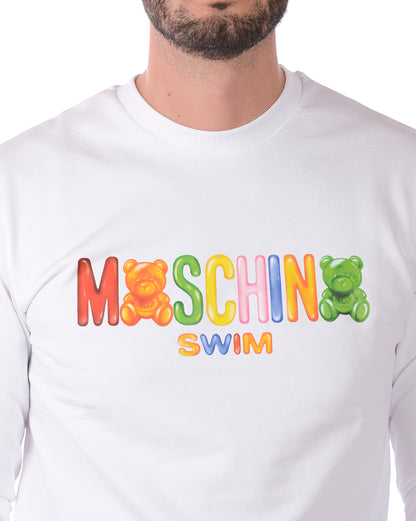 Felpa Moschino Swim Bianca XS - Logo Glamour