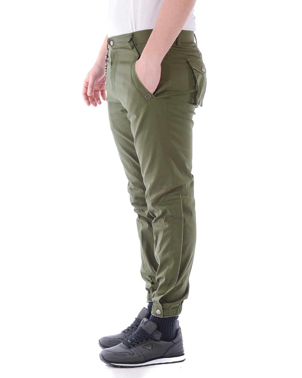 Pantaloni Verde Militare Daniele Alessandrini
