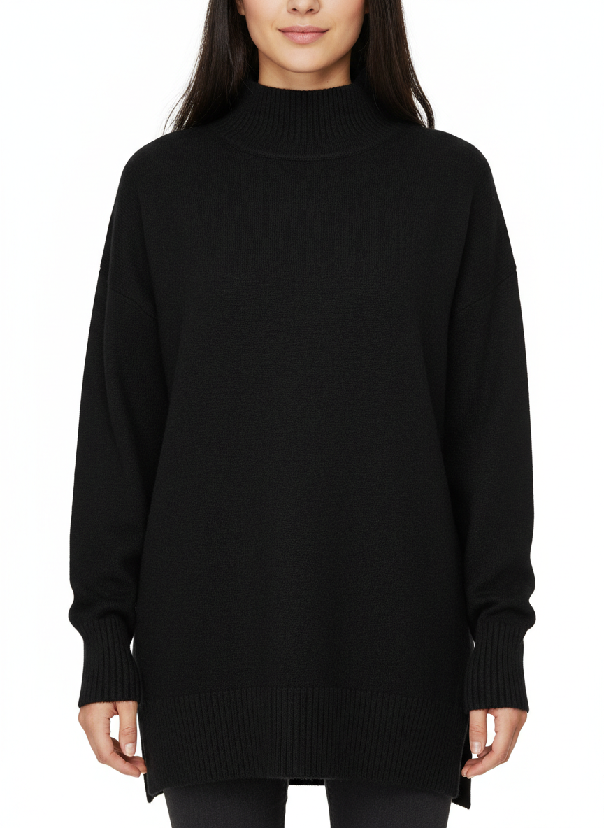 Vero Moda maglia dolcevita Gold in misto viscosa nero