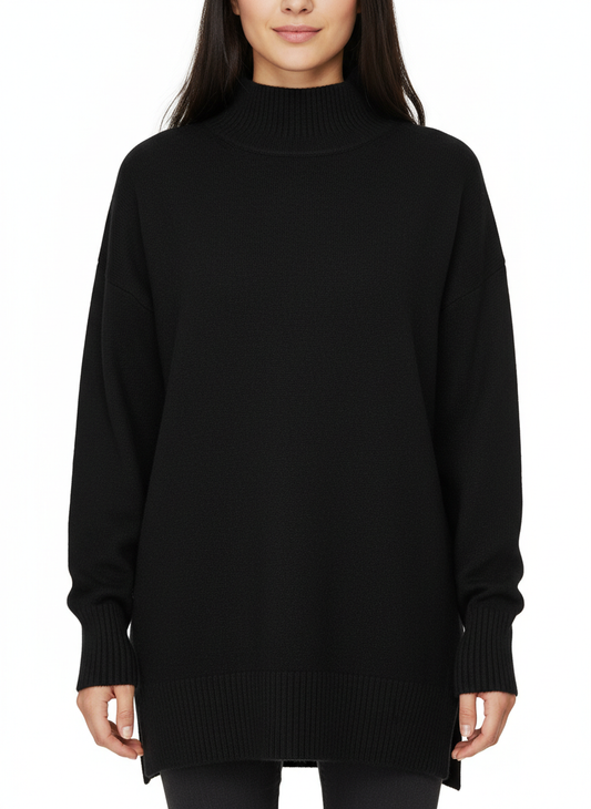 Vero Moda maglia dolcevita Gold in misto viscosa nero