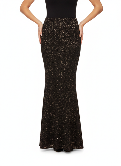 Aniye By gonna lunga Luxy con paillettes marrone