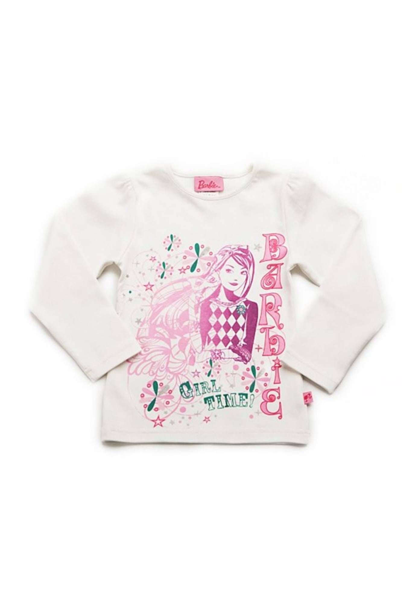 Barbie T-Shirt Maniche Lunghe Bambina Bianco