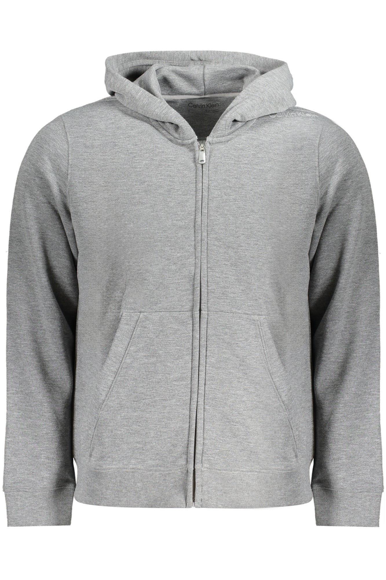 CALVIN KLEIN FELPA CON ZIP UOMO GRIGIO