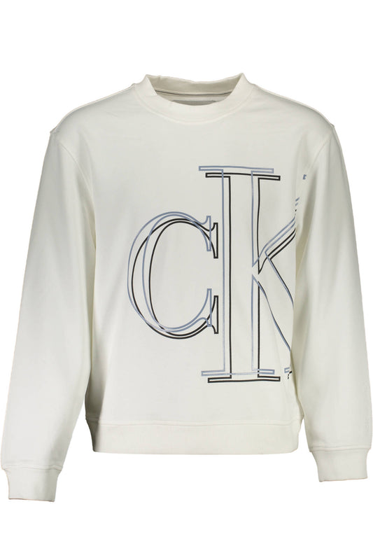 CALVIN KLEIN FELPA SENZA ZIP UOMO BIANCO