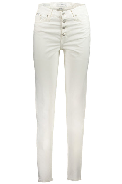 CALVIN KLEIN JEANS DENIM DONNA BIANCO""