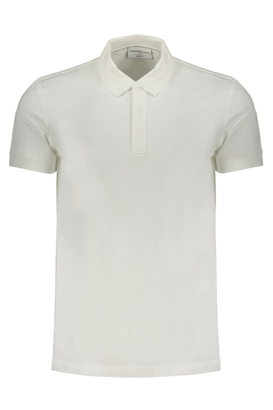 CALVIN KLEIN POLO MANICHE CORTE UOMO BIANCO""