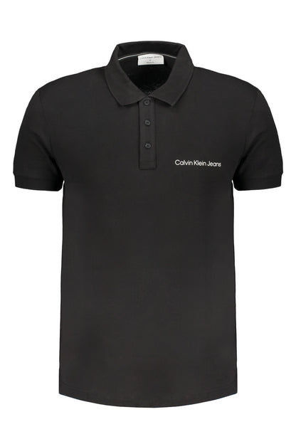 CALVIN KLEIN POLO MANICHE CORTE UOMO NERO""