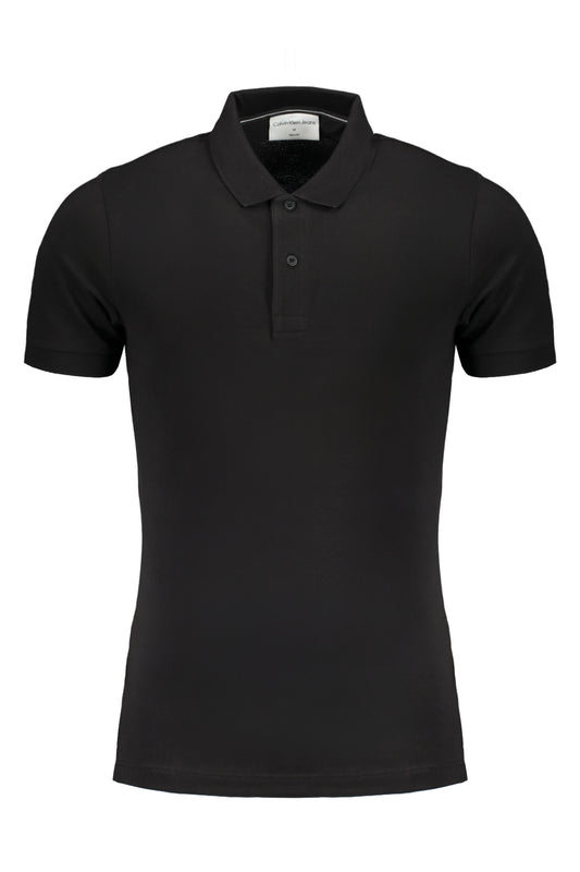 CALVIN KLEIN POLO MANICHE CORTE UOMO NERO""