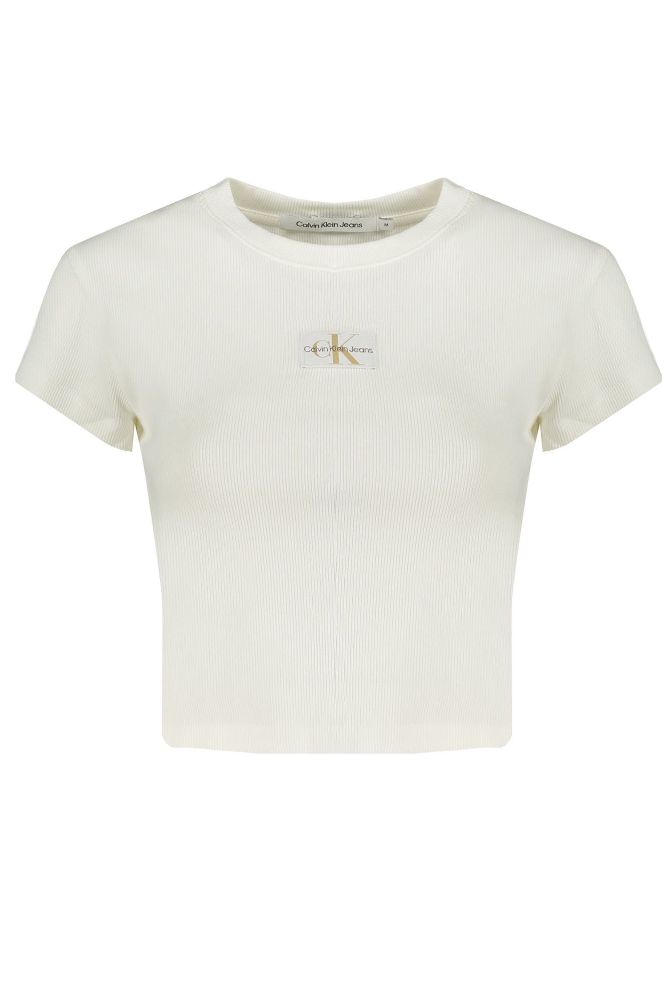 CALVIN KLEIN T-SHIRT MANICHE CORTE DONNA BIANCO