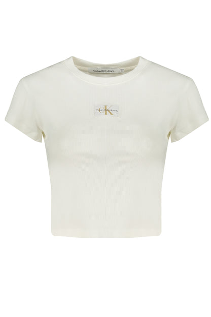 CALVIN KLEIN T-SHIRT MANICHE CORTE DONNA BIANCO