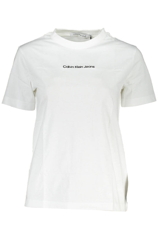 CALVIN KLEIN T-SHIRT MANICHE CORTE DONNA BIANCO