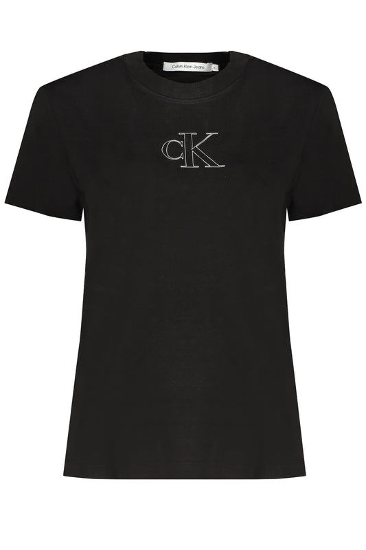 CALVIN KLEIN T-SHIRT MANICHE CORTE DONNA NERO