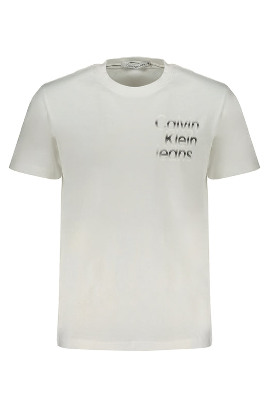 CALVIN KLEIN T-SHIRT MANICHE CORTE UOMO BIANCO