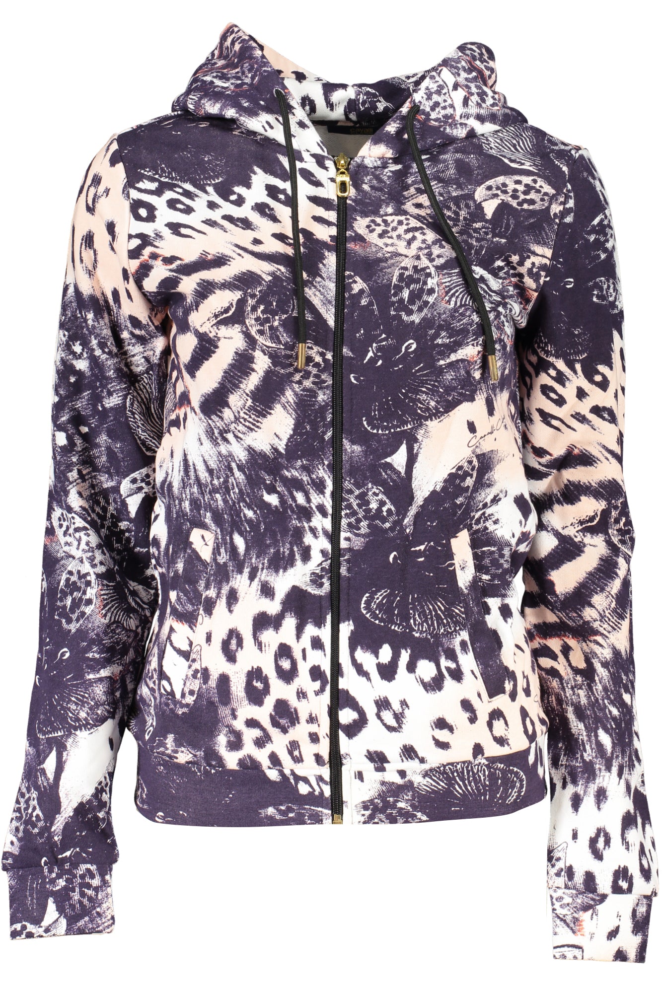 CAVALLI CLASS FELPA CON ZIP DONNA ROSA""