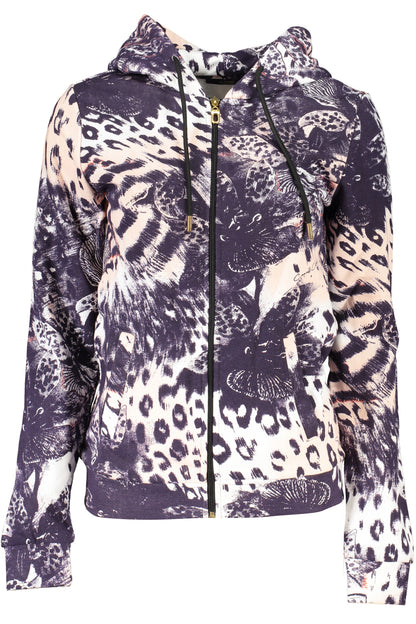 CAVALLI CLASS FELPA CON ZIP DONNA ROSA""