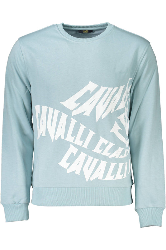 CAVALLI CLASS FELPA SENZA ZIP UOMO AZZURRO""