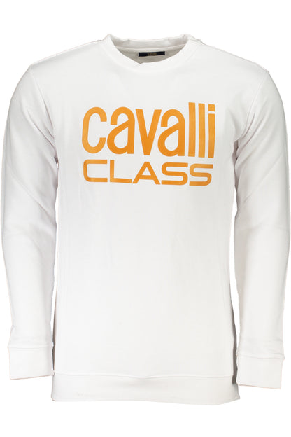 CAVALLI CLASS FELPA SENZA ZIP UOMO BIANCO""