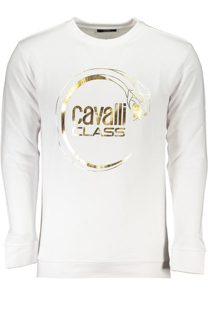 CAVALLI CLASS FELPA SENZA ZIP UOMO BIANCO""