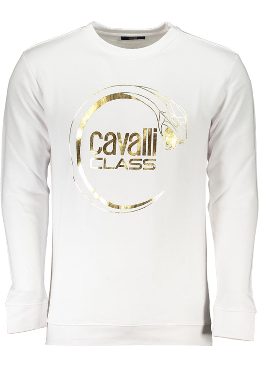 CAVALLI CLASS FELPA SENZA ZIP UOMO BIANCO""