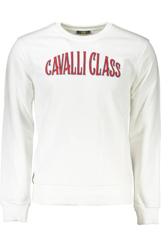 CAVALLI CLASS FELPA SENZA ZIP UOMO BIANCO""