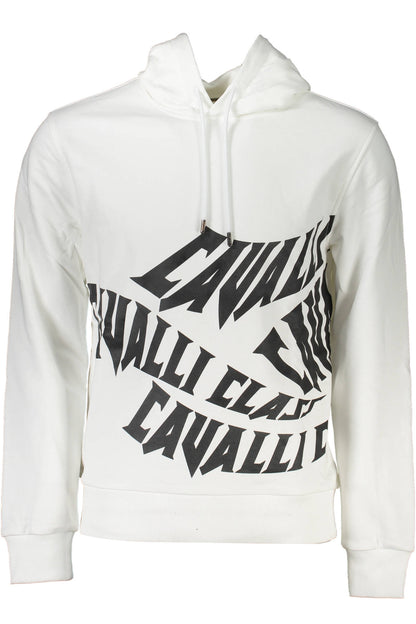 CAVALLI CLASS FELPA SENZA ZIP UOMO BIANCO""