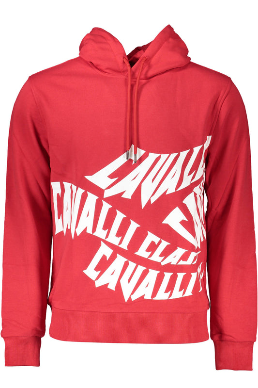 CAVALLI CLASS FELPA SENZA ZIP UOMO ROSSO""