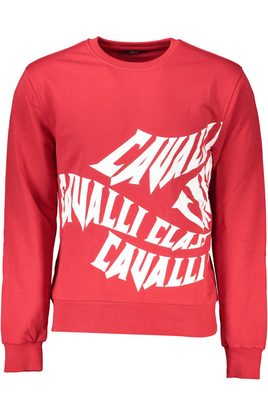 CAVALLI CLASS FELPA SENZA ZIP UOMO ROSSO""