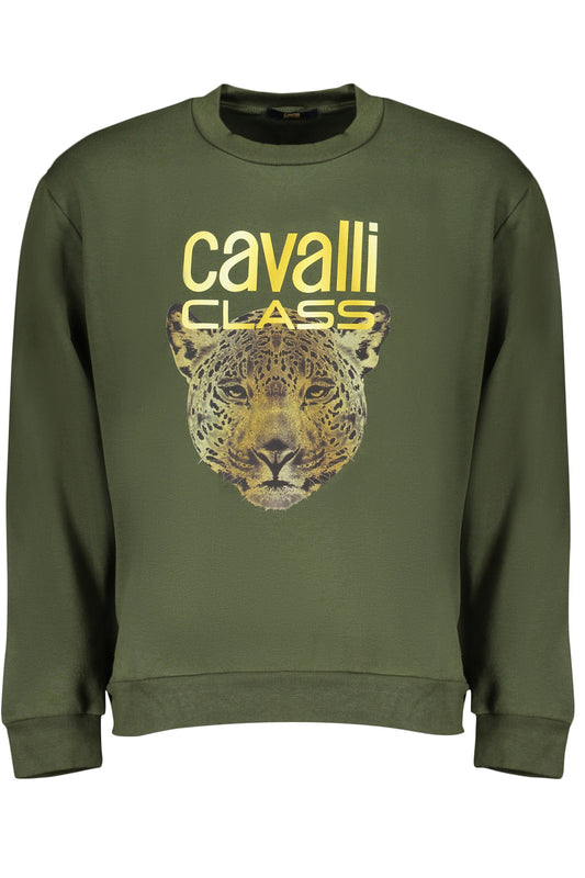 CAVALLI CLASS FELPA SENZA ZIP UOMO VERDE""