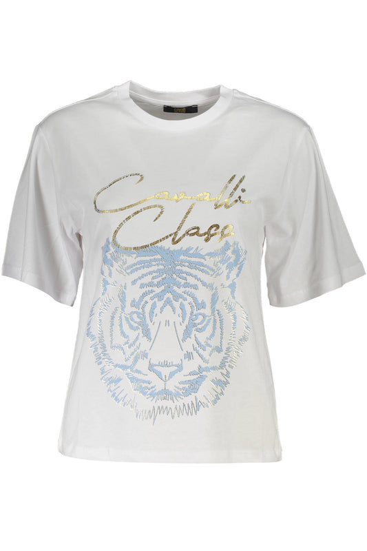 CAVALLI CLASS T-SHIRT MANICHE CORTE DONNA BIANCO