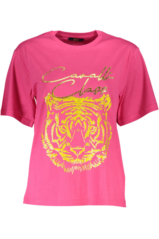 CAVALLI CLASS T-SHIRT MANICHE CORTE DONNA ROSA