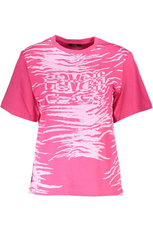 Cavalli Class T-Shirt Maniche Corte Donna Rosa