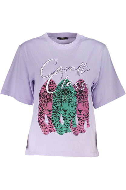 CAVALLI CLASS T-SHIRT MANICHE CORTE DONNA VIOLA