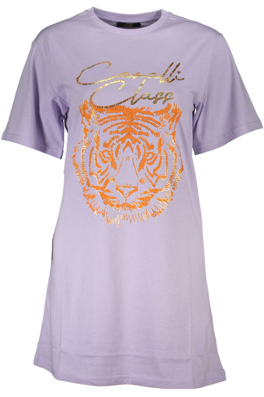 CAVALLI CLASS T-SHIRT MANICHE CORTE DONNA VIOLA