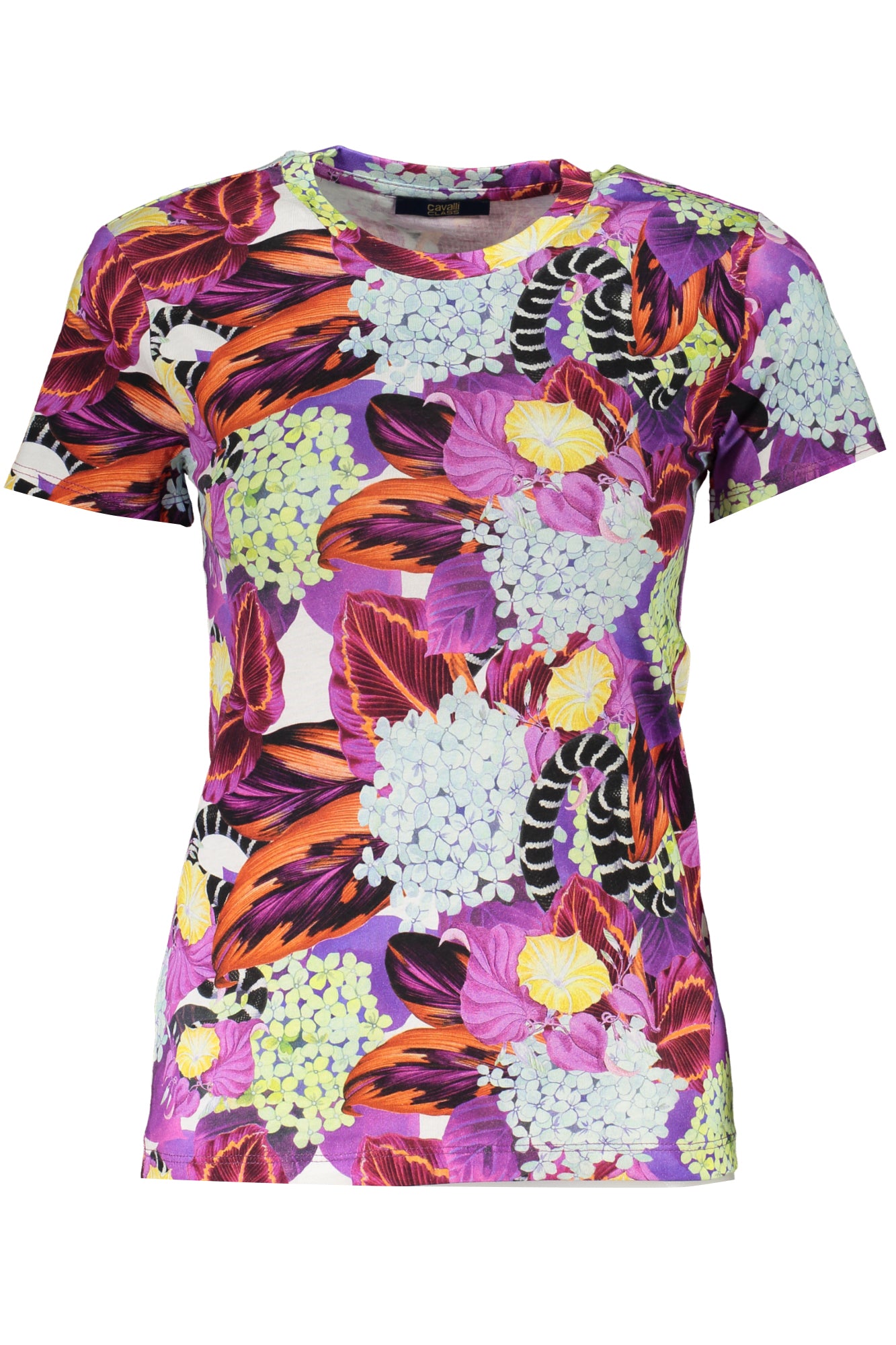 CAVALLI CLASS T-SHIRT MANICHE CORTE DONNA VIOLA""