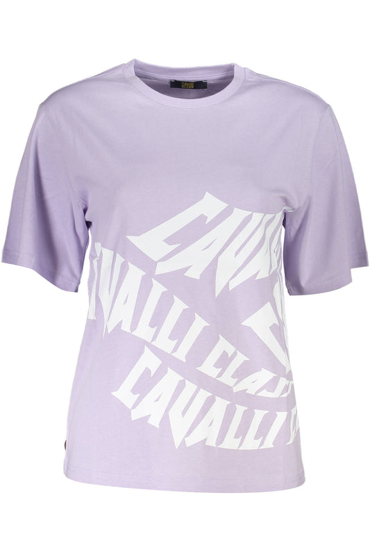 CAVALLI CLASS T-SHIRT MANICHE CORTE DONNA VIOLA