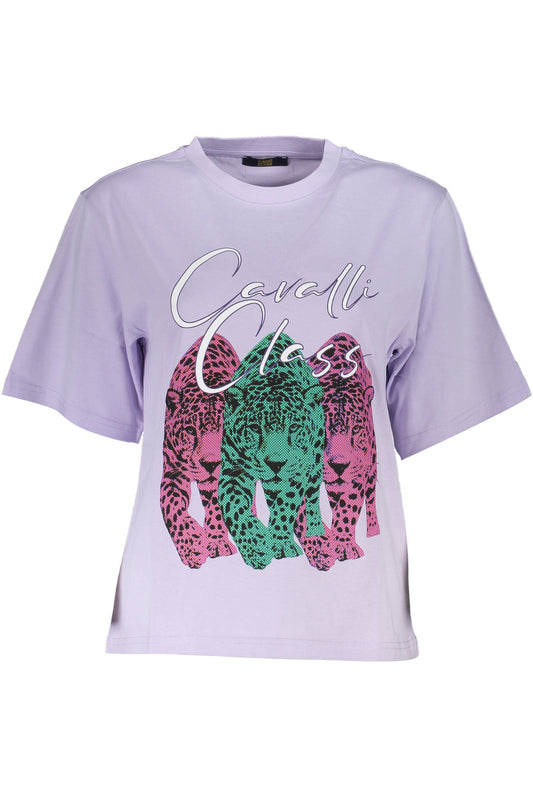 CAVALLI CLASS T-SHIRT MANICHE CORTE DONNA VIOLA