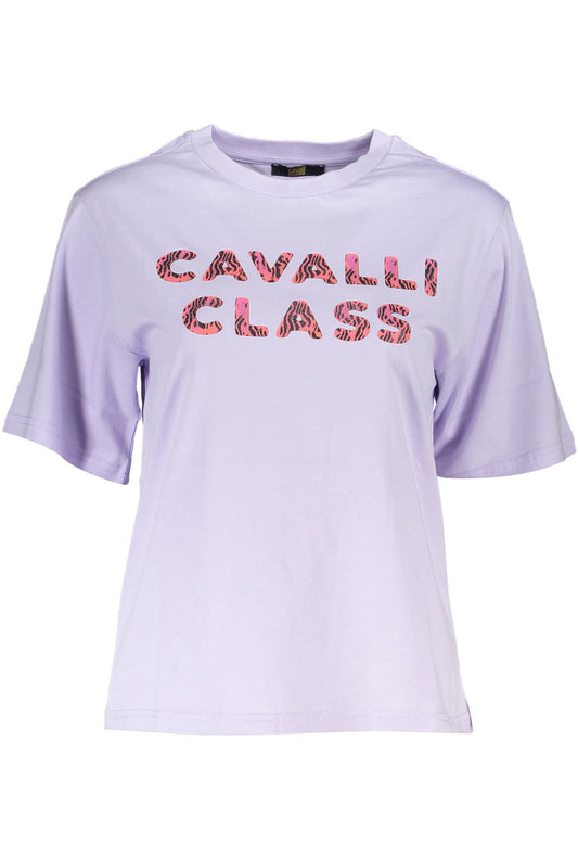 CAVALLI CLASS T-SHIRT MANICHE CORTE DONNA VIOLA