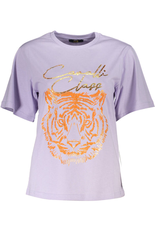 Cavalli Class T-Shirt Maniche Corte Donna Viola