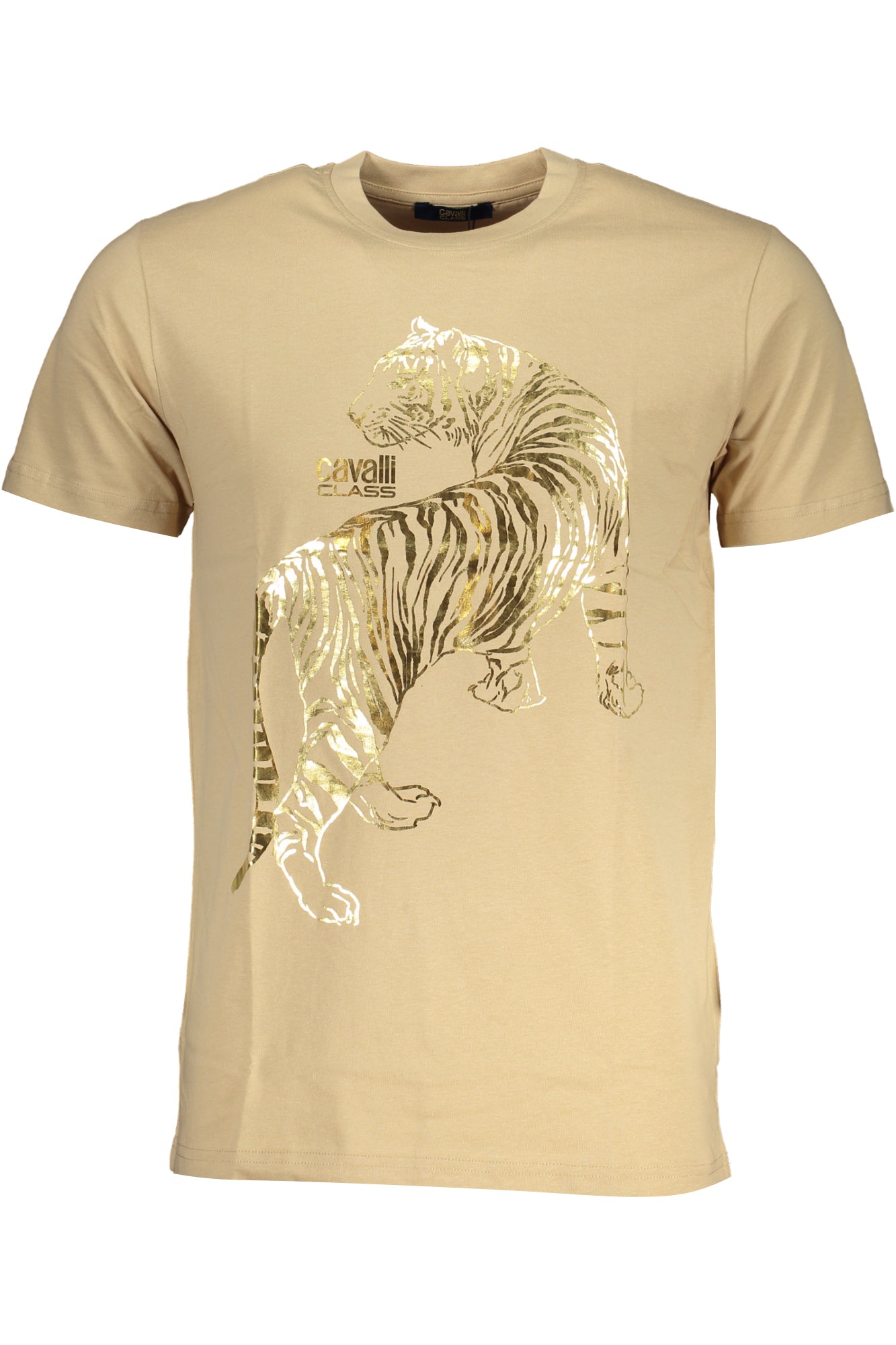 CAVALLI CLASS T-SHIRT MANICHE CORTE UOMO BEIGE